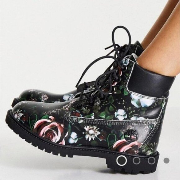 Timberland Waterproof Boots‎ Floral Size 9.5 New - Picture 3 of 6